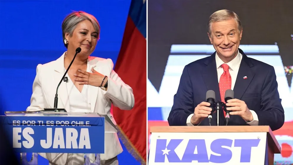 Jeannette Jara y José Antonio Kast