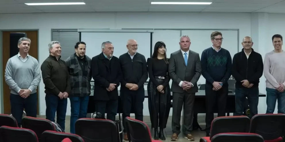 La ahora antigua conducción de la Cámara Minera de San Juan con Grgic y García al frente. No pasó ni un año de esa elección.