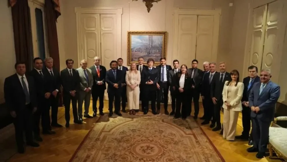 Argentina Week 2025. La comitiva argentina encabezada por el presidente Milei, gobernadores argentinos de provincias mineras y autoridades nacionales. 
